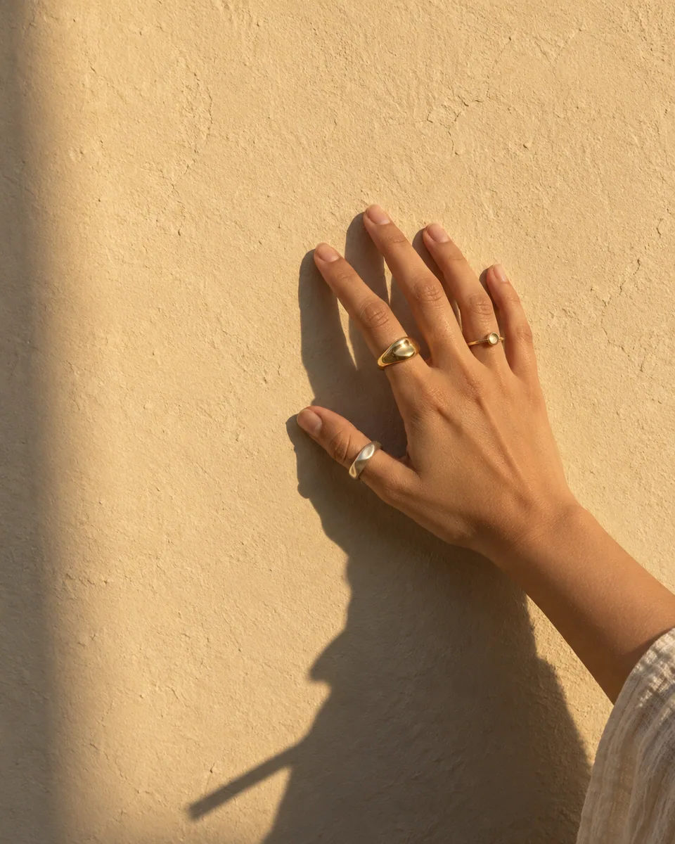 Rings photographed in late afternoon light