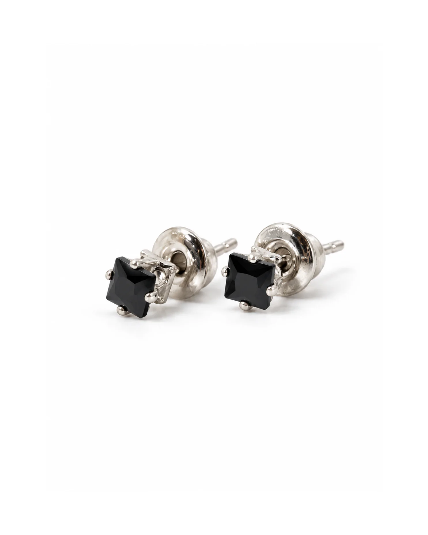 Noir Square Studs